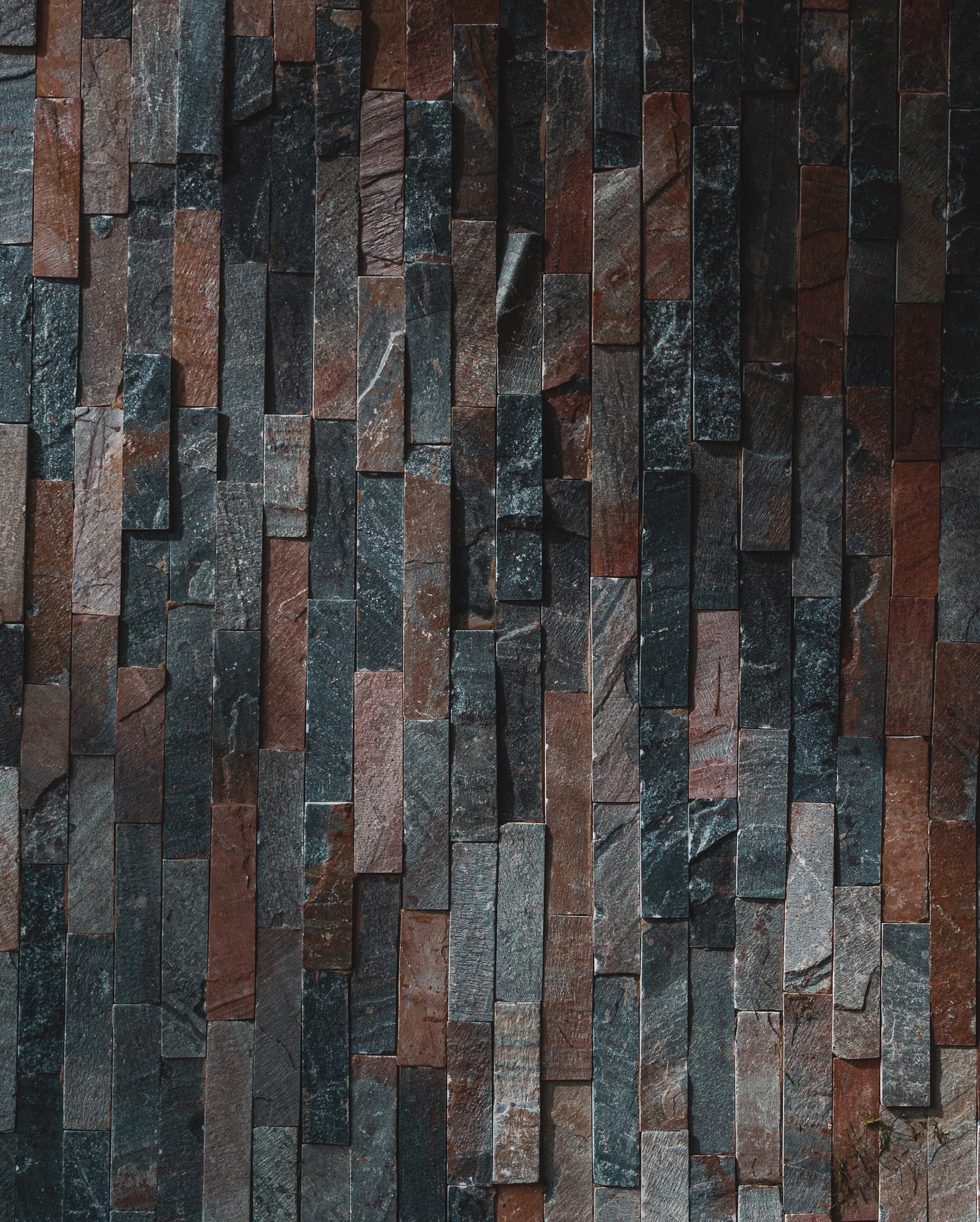 Dark natural slate tile detail